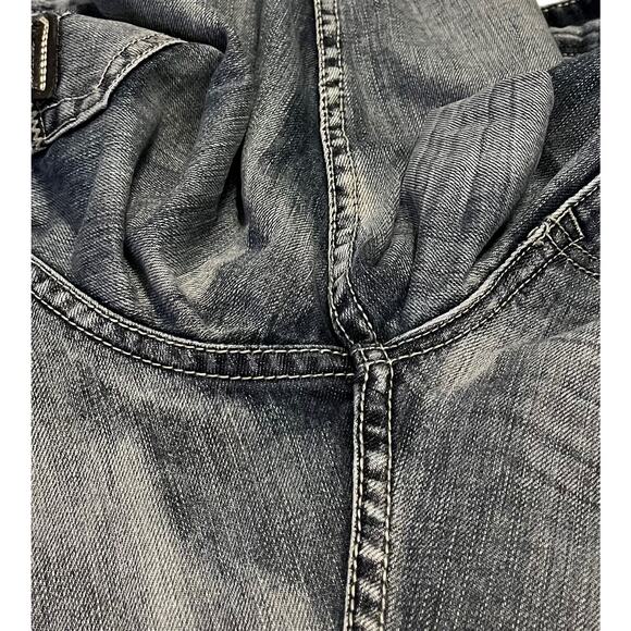 I.N.C. COPENHAGEN BOOT CUT HIGH-RISE JEANS, MENS, 32W-34L, DISTRESSED DENIM BLUE - Picture 9 of 12